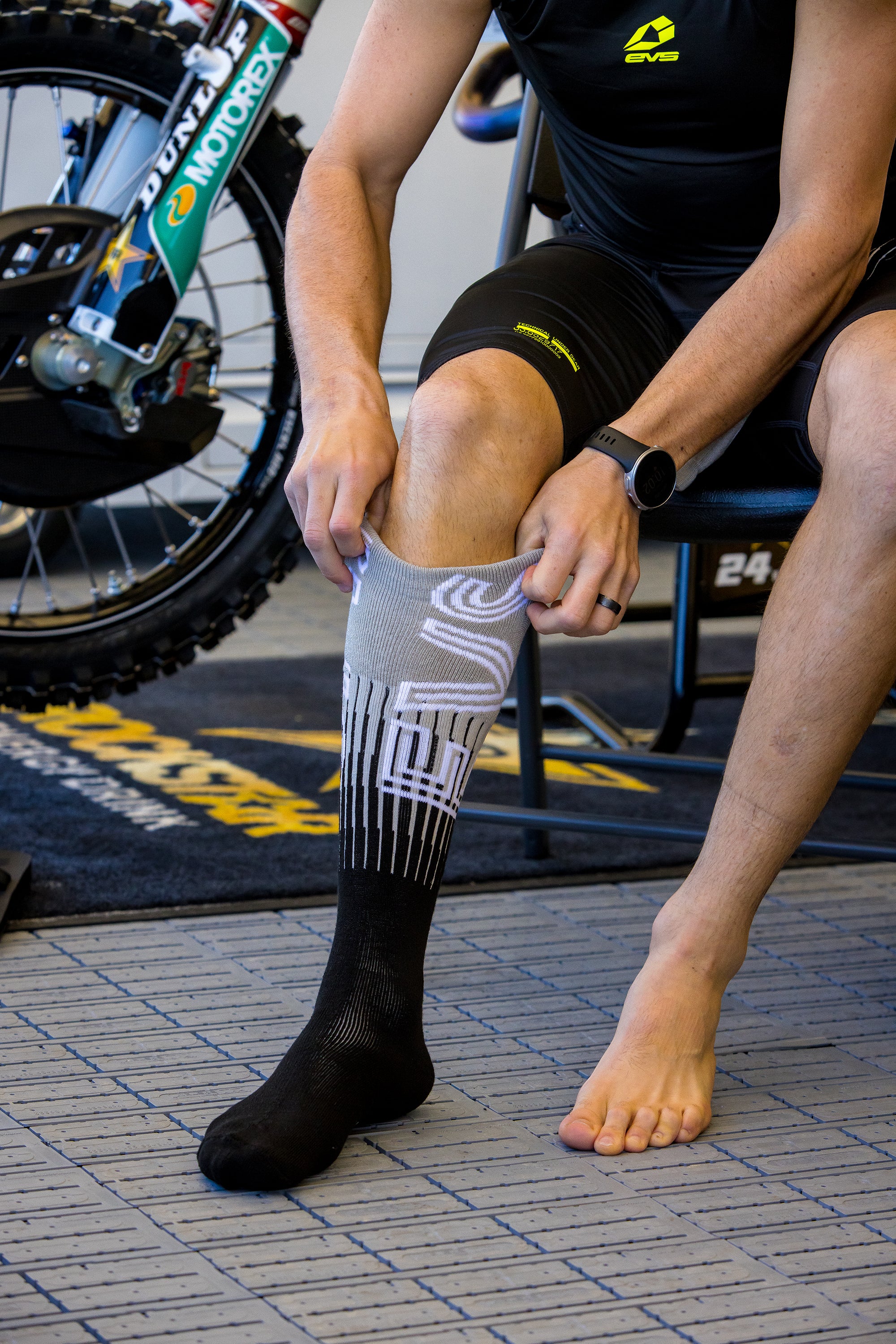 Moto Socks - Torino Black/Grey - EVS Sports